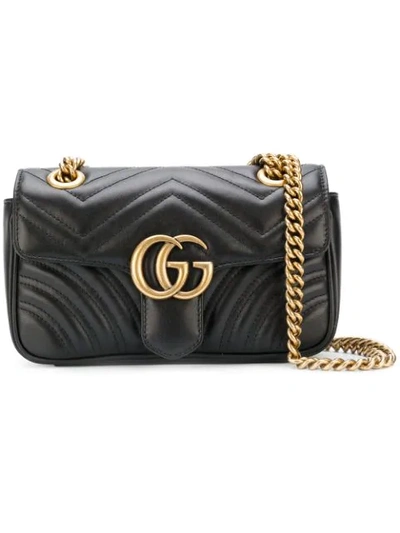 Gucci Gg Marmont Matelassé Mini Bag In Black