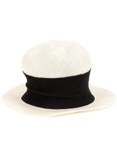 Horisaki Bicolour High Hat In White
