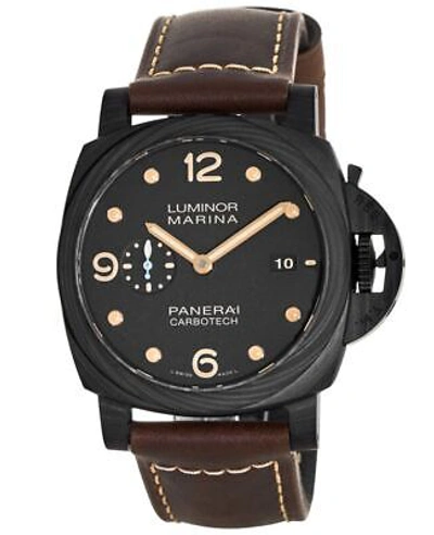 Pre-owned Panerai Luminor 3 Days Carbotech 44mm Automatic Men's Watch Pam00661