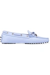 Tod's Gommino Embellished Suede Loafers In Blue