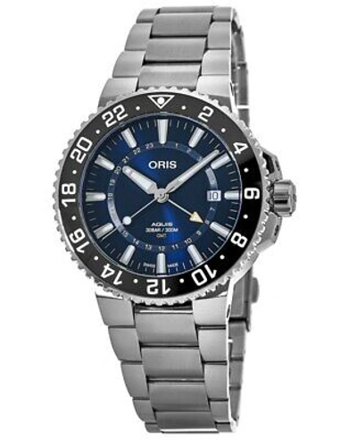 Pre-owned Oris Aquis Gmt Date Automatic Men's Watch 01 798 7754 4135-07 8 24 05peb