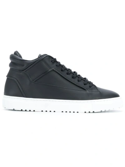 Etq. Mid 2 Black Leather Sneakers