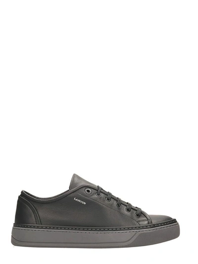 Lanvin Low Top Sneakers Black Leather