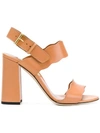 Marskinryyppy Leda Leather Sandals In Tan