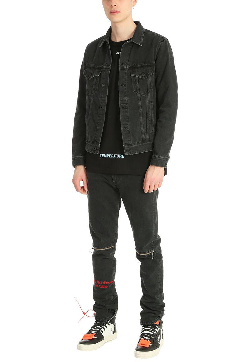 off white firetape denim jacket