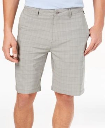Quiksilver Men's Union Plaid Amphibian Shorts, Created For Macy's In Sleet