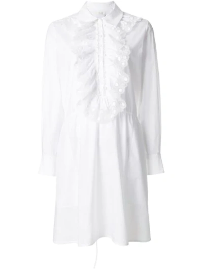 Chloé Ruffled Cotton Day Dress In White