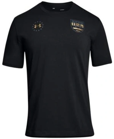 Under Armour Men's Charged Cotton Logo T-shirt In Black