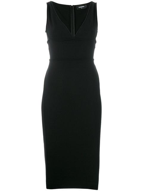 Dsquared2 Fitted Plunge Dress In 900 | ModeSens