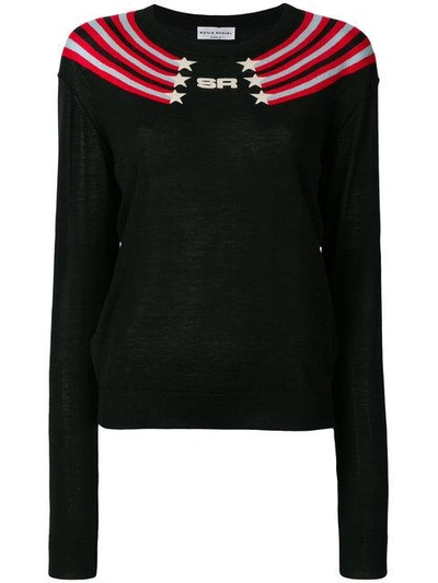 Sonia Rykiel Printed Six Star Sweatshirt In Black