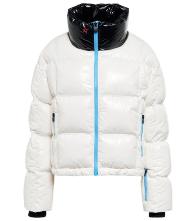 Perfect Moment Nevada Quilted Glossed-shell Down Ski Jacket In Snow White Cire