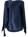 Gianluca Capannolo Tie Cuff Blouse In Blue