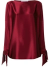 Gianluca Capannolo Tie Cuff Blouse In Red