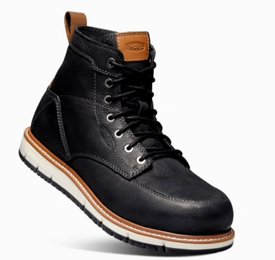 Pre-owned Keen San Jose 1020053 Aluminum Toe Boots Men's - Sale In Black/caramel