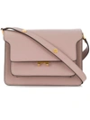 Marni Trunk Medium Leather Shoulder Bag In Neutrals