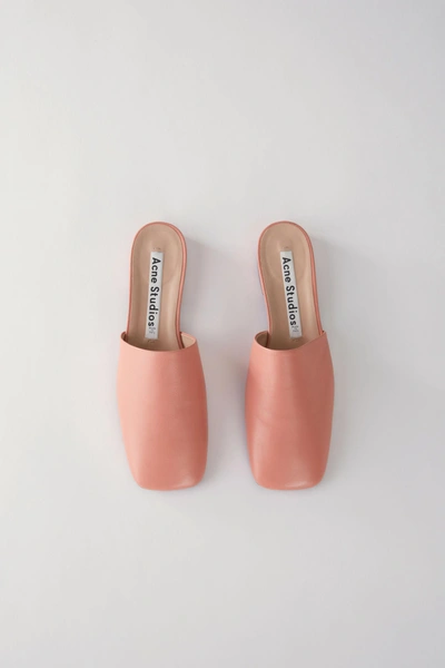 Acne Studios Tessey Leather Slippers In Pink