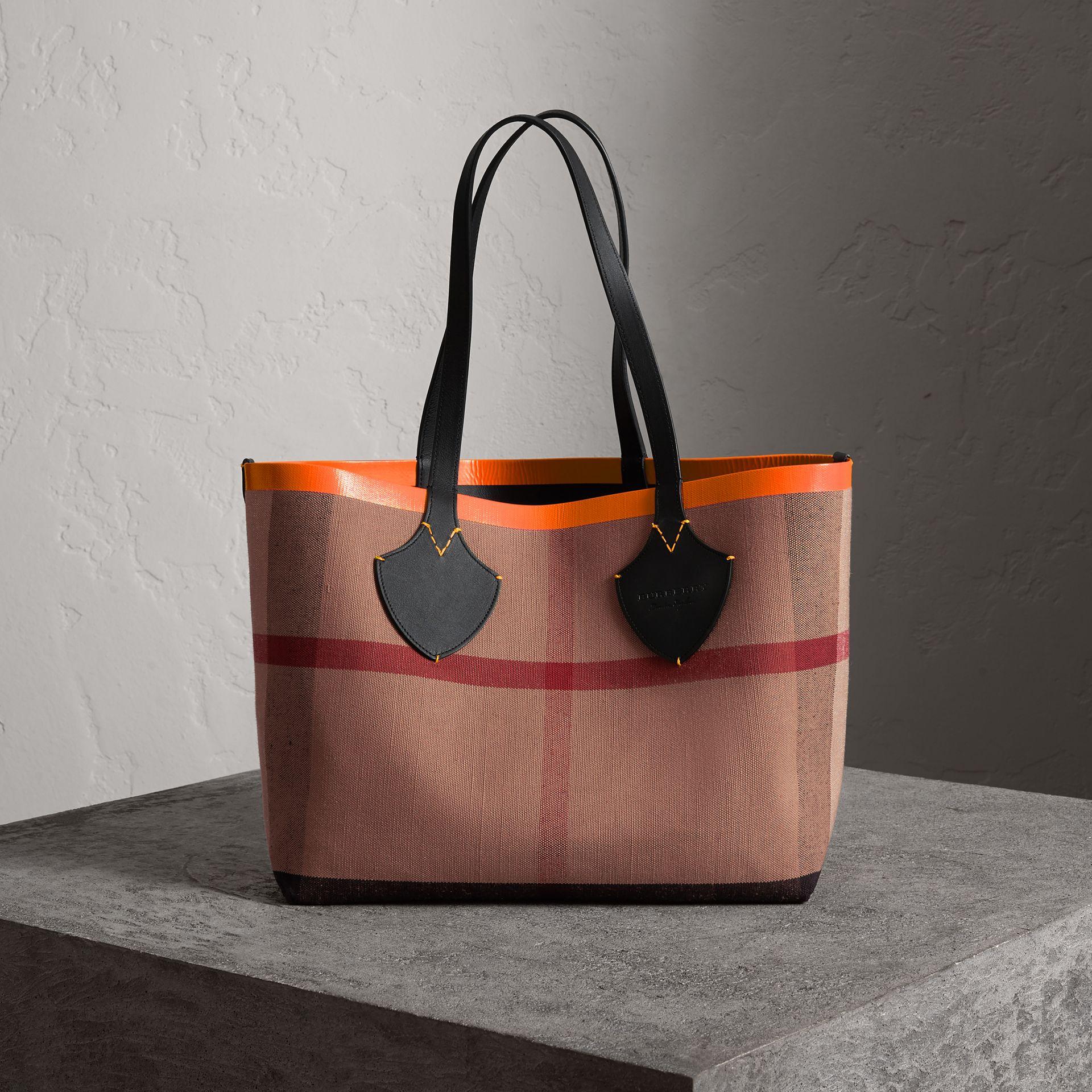 burberry neon tote