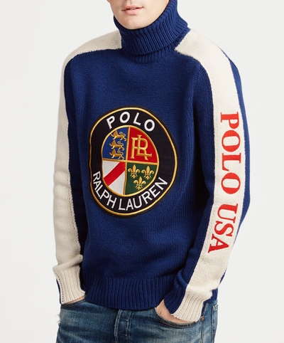 Polo crest turtleneck top