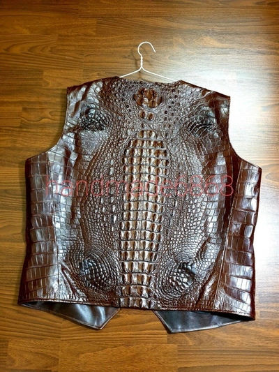 Pre-owned Black Alligator Coat
