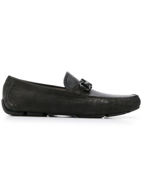 salvatore ferragamo trifoglio patent gancini horsebit loafers