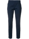 Prada Cropped Tailored Trousers In Blue