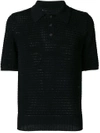 Maison Margiela Knitted Polo Shirt In 900 Black