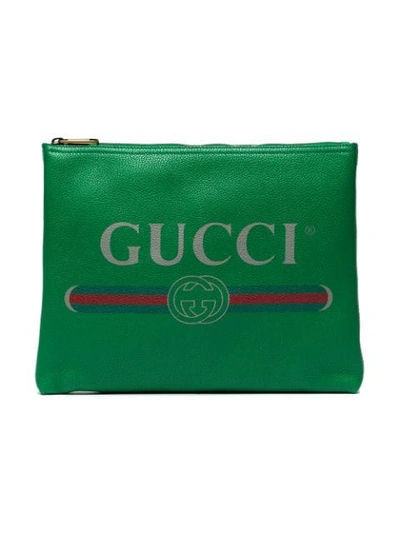 Gucci Green Logo Pouch