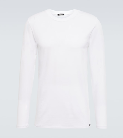 Tom Ford Men's Modal-stretch Crewneck T-shirt In White