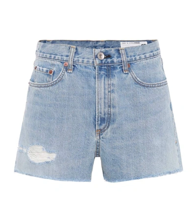Rag & Bone Justine Denim Cut-off Shorts In Blue