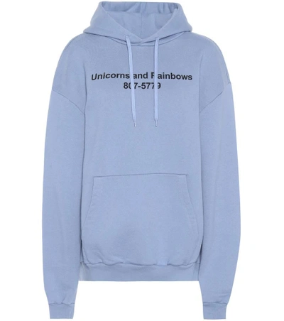 Vetements Unicorns & Rainbows Print Hoodie In Light Llue | ModeSens