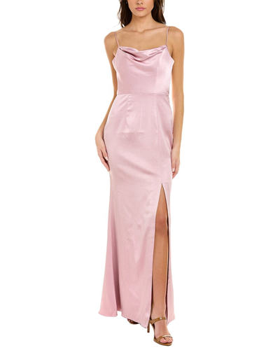 Black By Bariano Lana Gown In Pink