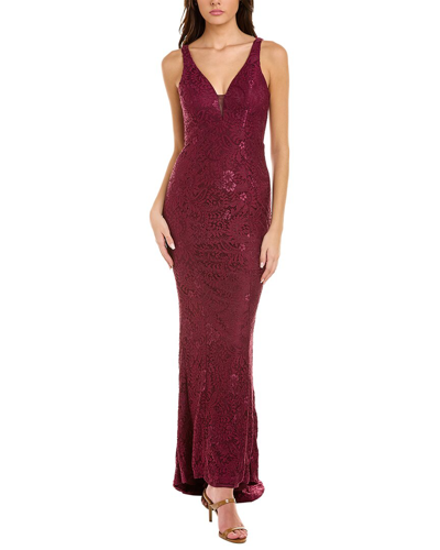 Black By Bariano Valerie Gown In Red