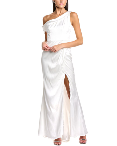 Black By Bariano Madonna Draped Gown In White