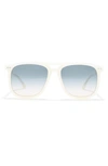 Isabel Marant 56mm Gradient Flattop Sunglasses In Ivory / Gray Brown
