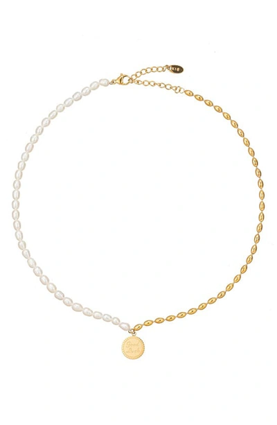 Eye Candy Los Angeles Natalie Mixed Strand & Pendant Necklace In Gold