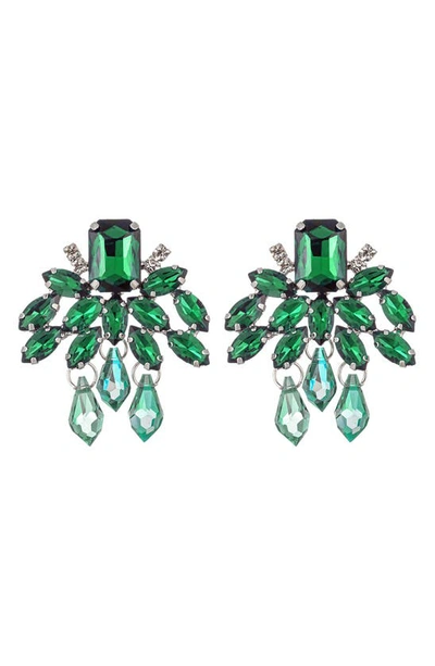 Eye Candy Los Angeles Cynthia Drop Earrings In Green