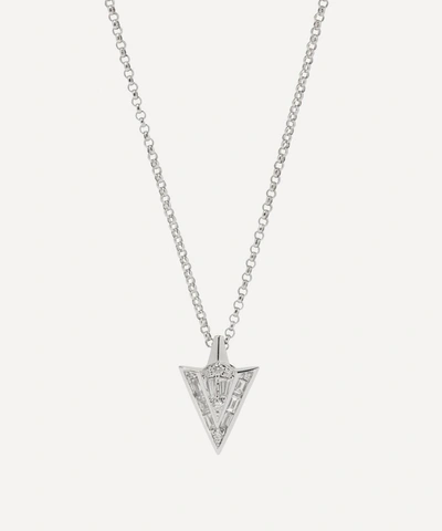 Annoushka 18ct White Gold Flight Arrow Diamond Pendant Necklace