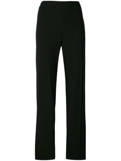 Emporio Armani Straight Tailored Trousers In Black