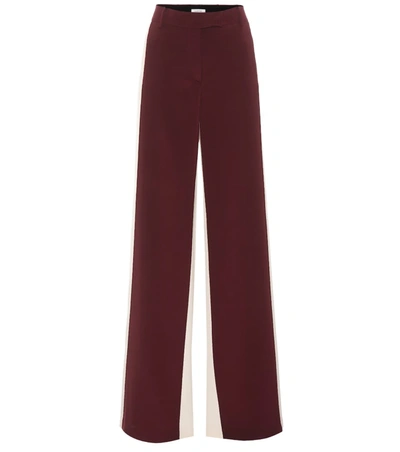 Valentino Silk Trackpants In Red