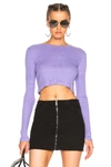 Cotton Citizen Venice Crop Long Sleeve In Purple