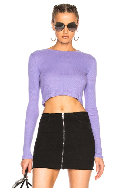 Cotton Citizen Venice Crop Long Sleeve In Purple