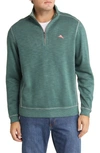 Tommy Bahama Tobago Bay Half-zip Sweatshirt In Deep Sea Teal