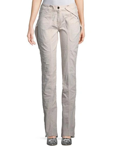 Valentino Cargo Straight-leg Denim Jeans In Lilac