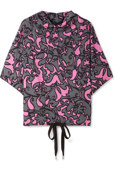 Marc Jacobs Paisley-print Drawstring Top In Pink