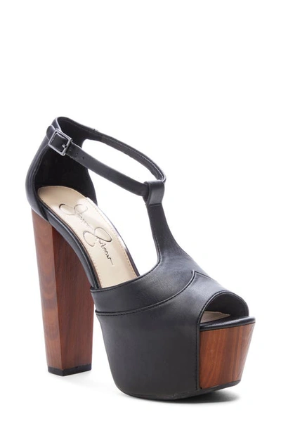 Jessica Simpson Dany Platform Sandals In Black/black
