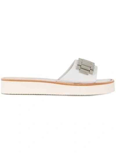 3.1 Phillip Lim / フィリップ リム Eva Watch Strap Slide Sandal In White