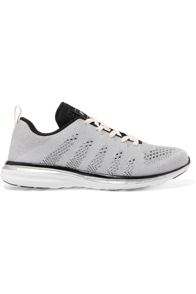 Apl Athletic Propulsion Labs Athletic Propulsion Labs Women's Techloom Pro Knit Lace Up Sneakers In Silver