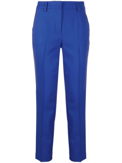 P.a.r.o.s.h Mid-rise Slim-fit Trousers In Blue