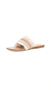 Sigerson Morrison Avis Raffia Flat Slide Sandal In Nocolor