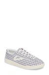 Tretorn Nylite 4 Plus Gingham Sneakers In Light Grey/ Vintage White